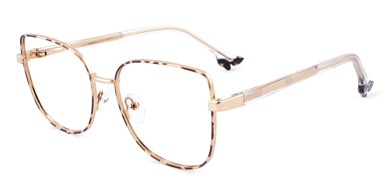 Plenilune Gold Metal Eyeglasses , SpringHinges , NosePads Frames from ABBE Glasses