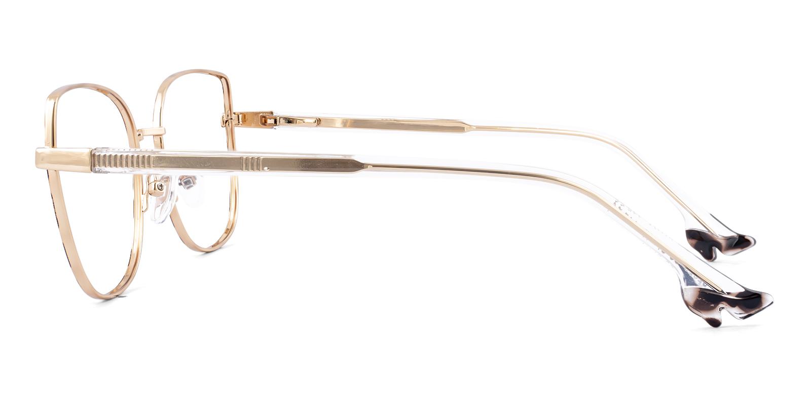 Plenilune Gold Metal Eyeglasses , SpringHinges , NosePads Frames from ABBE Glasses