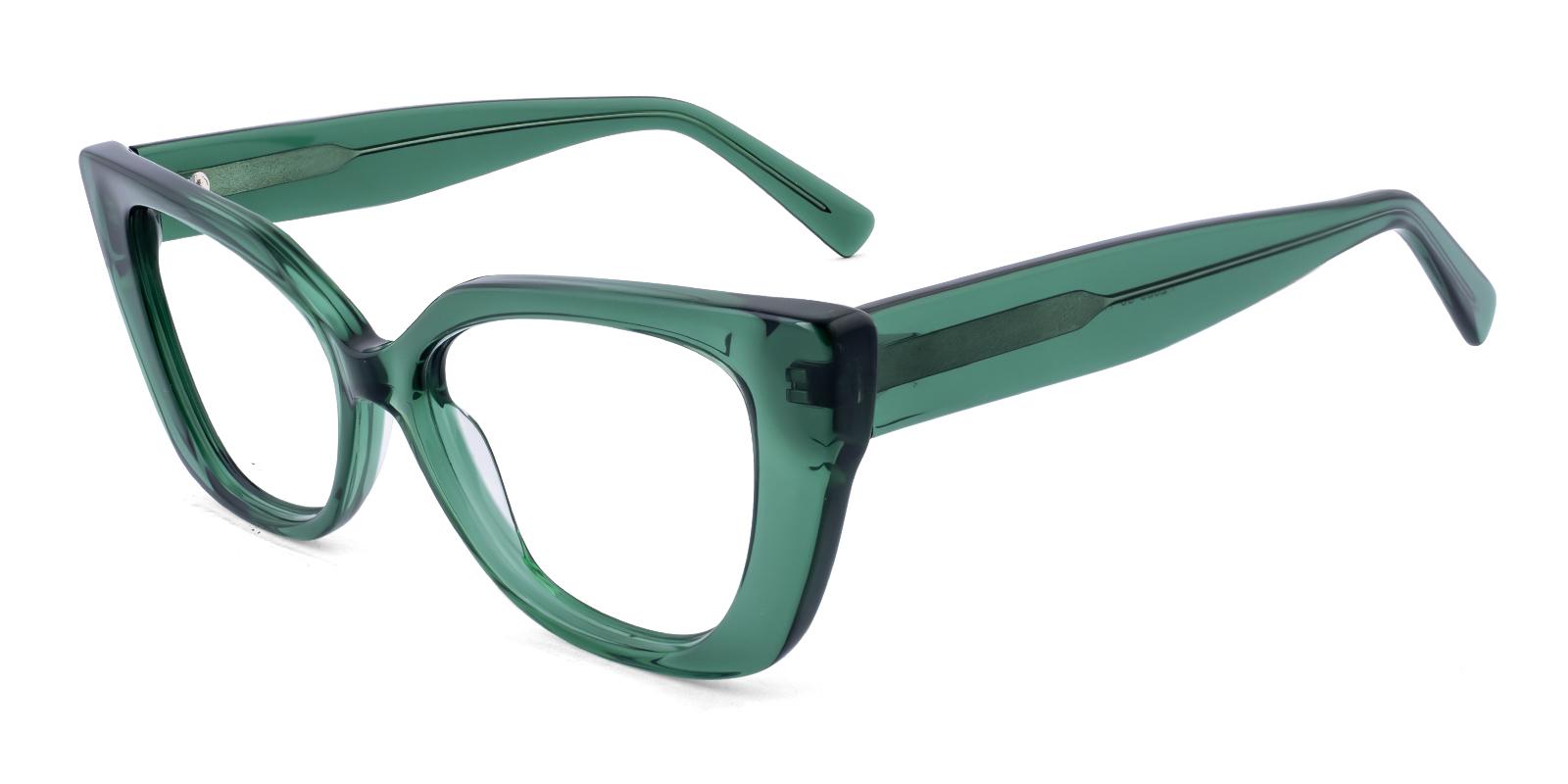 Flummoxed Green Acetate Eyeglasses , UniversalBridgeFit Frames from ABBE Glasses