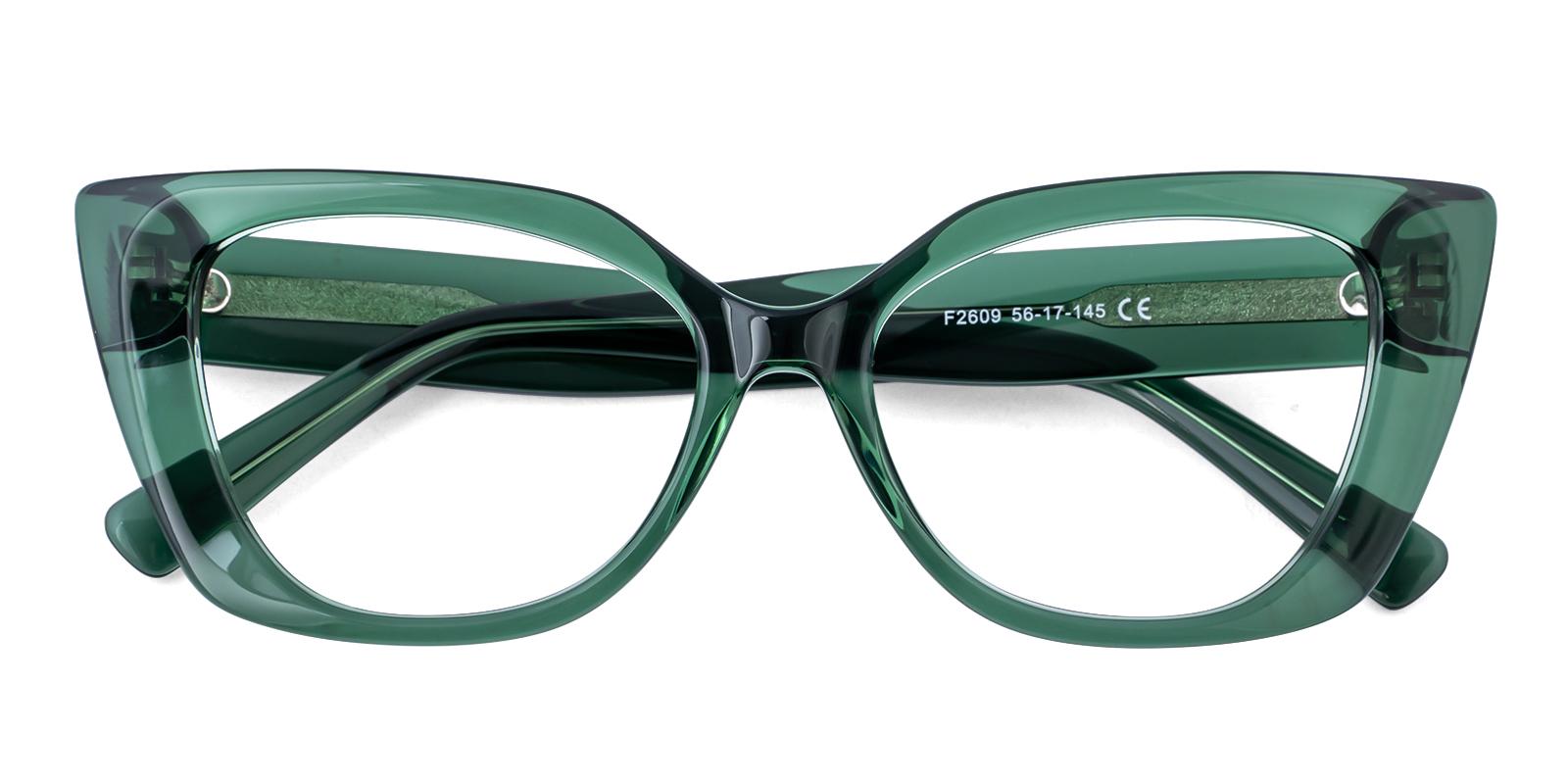 Flummoxed Green Acetate Eyeglasses , UniversalBridgeFit Frames from ABBE Glasses