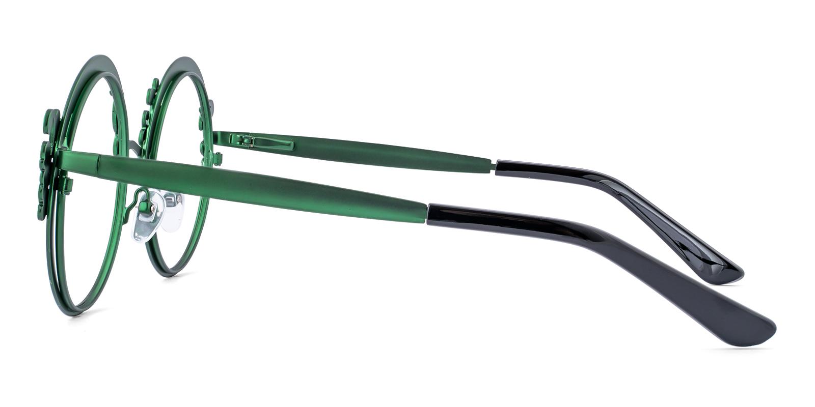 Vie Green Metal Eyeglasses , SpringHinges , NosePads Frames from ABBE Glasses