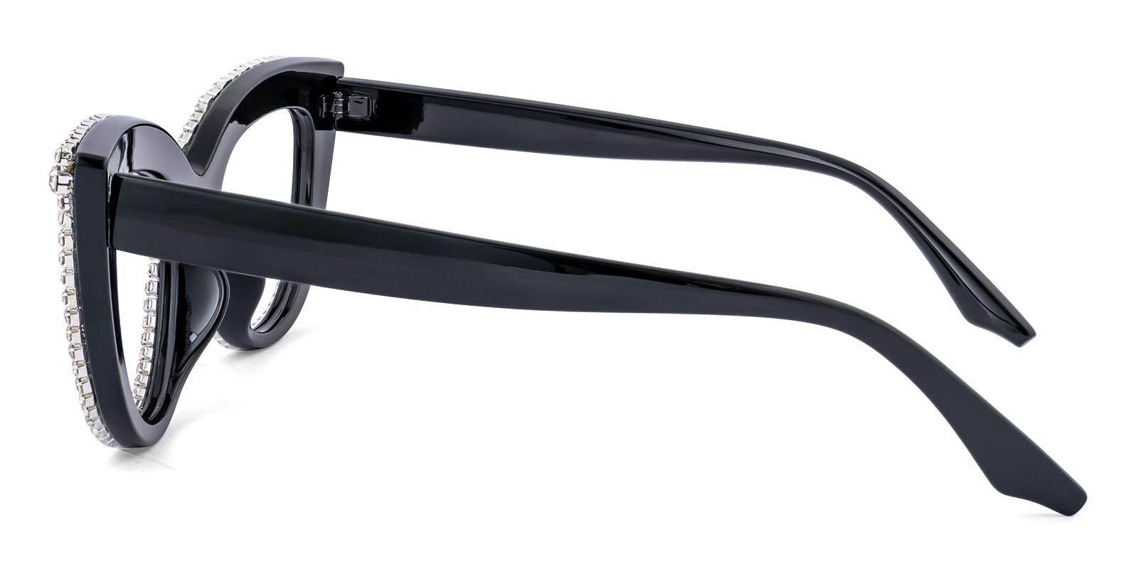 Purloin Black Plastic Eyeglasses , UniversalBridgeFit Frames from ABBE Glasses