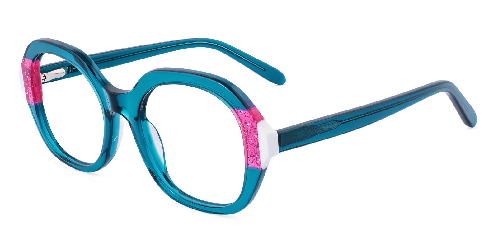 Esteem Blue Acetate Eyeglasses , SpringHinges , UniversalBridgeFit Frames from ABBE Glasses