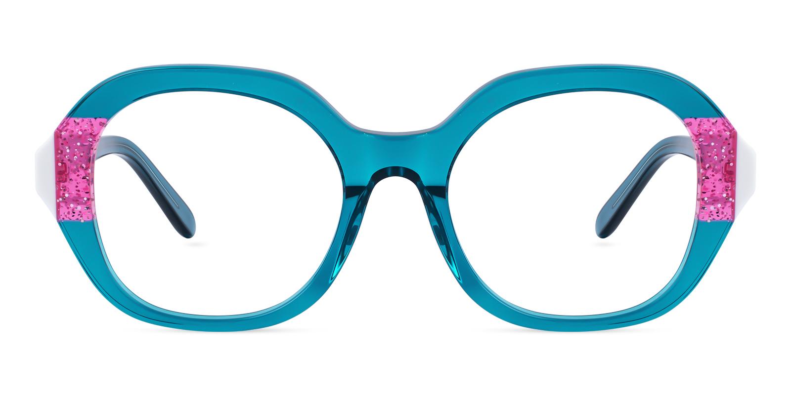 Esteem Blue Acetate Eyeglasses , SpringHinges , UniversalBridgeFit Frames from ABBE Glasses