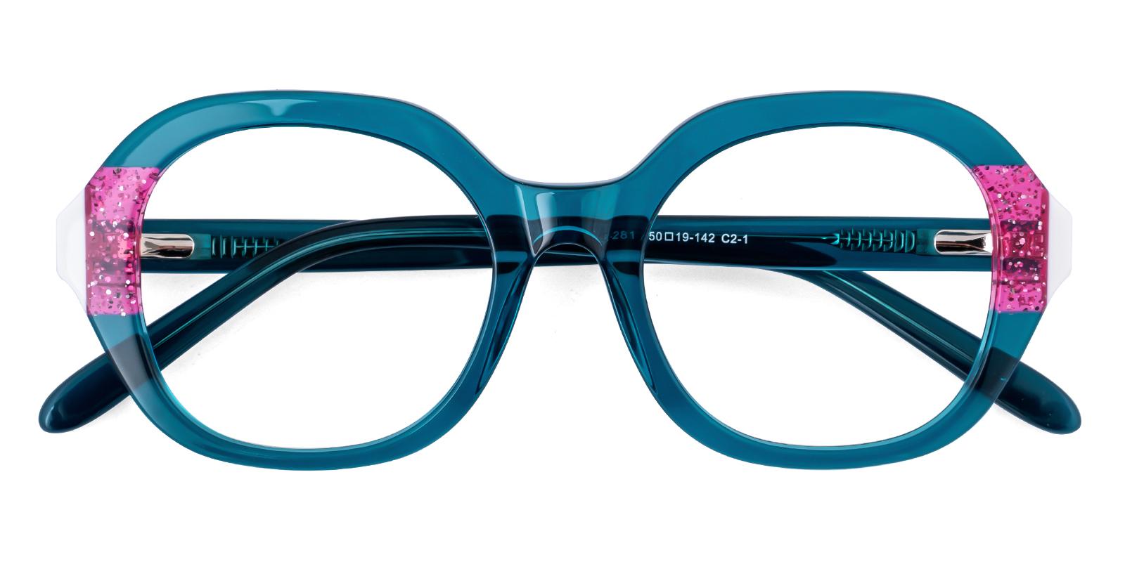 Esteem Blue Acetate Eyeglasses , SpringHinges , UniversalBridgeFit Frames from ABBE Glasses