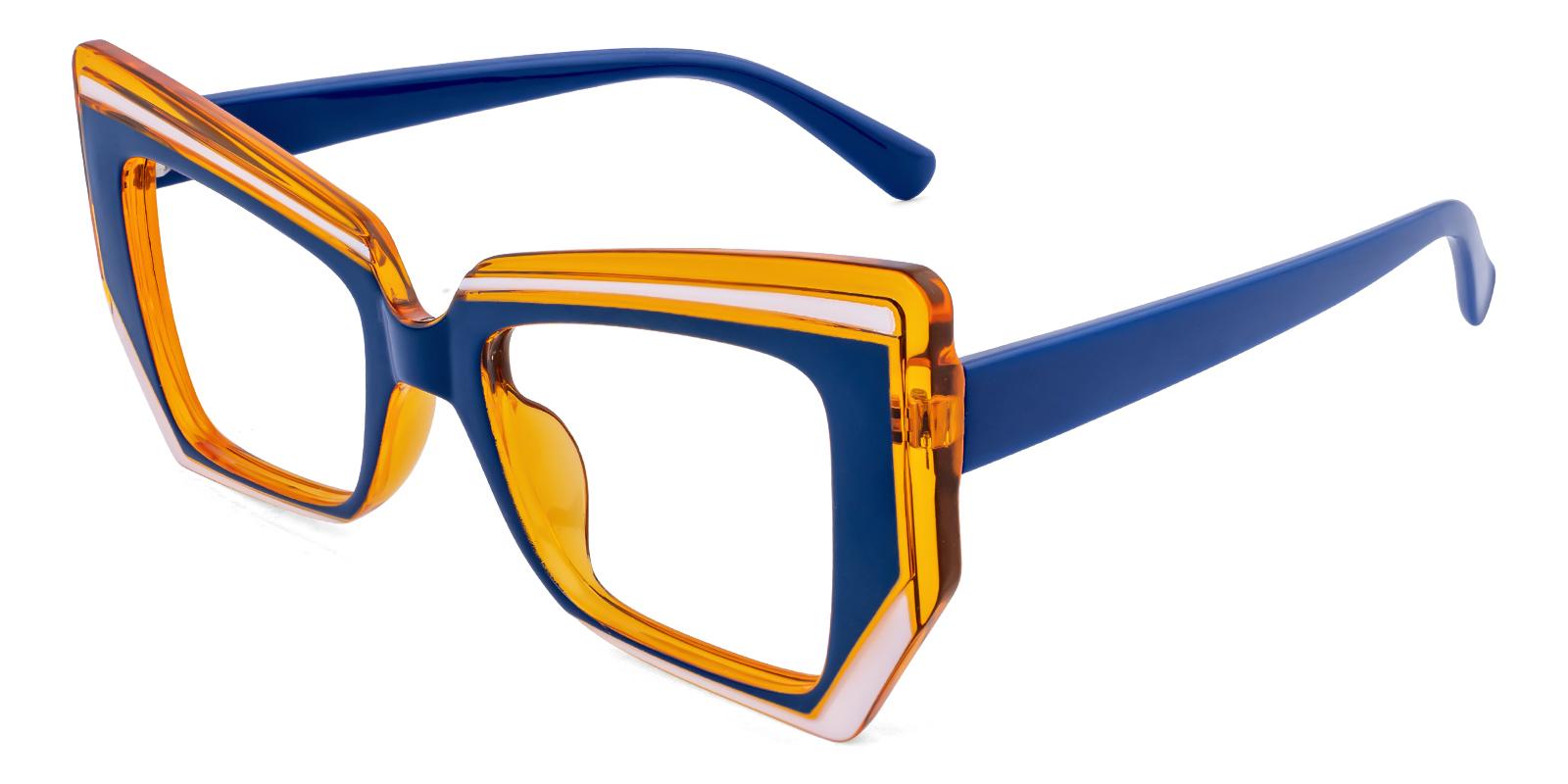 Marchwarden Blue Plastic Eyeglasses , UniversalBridgeFit Frames from ABBE Glasses