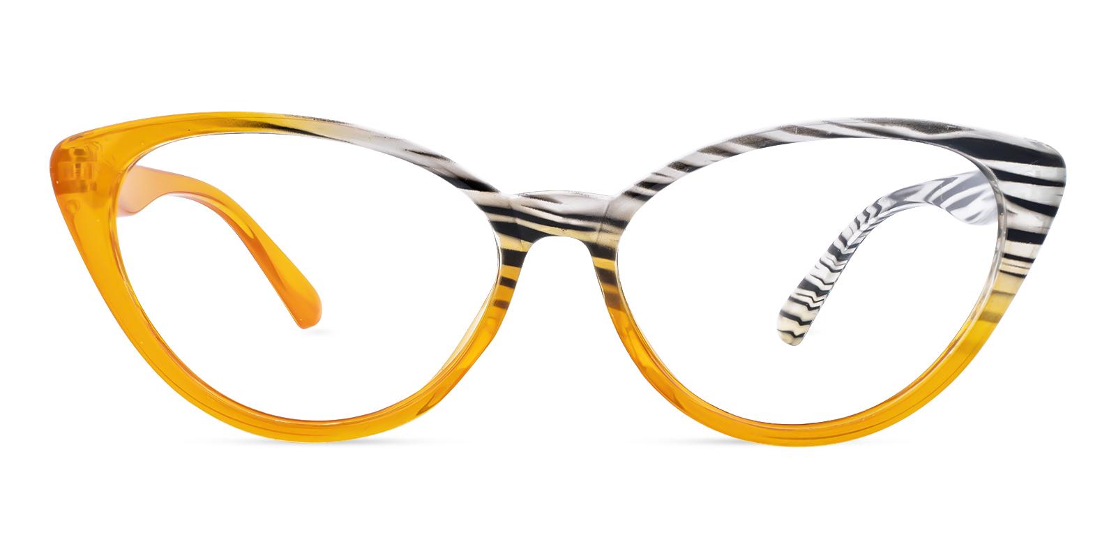 Unquiet Orange Plastic Eyeglasses , UniversalBridgeFit Frames from ABBE Glasses