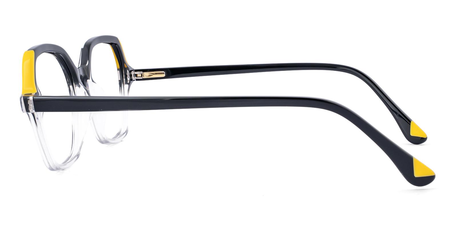 Billow Black Acetate Eyeglasses , SpringHinges , UniversalBridgeFit Frames from ABBE Glasses