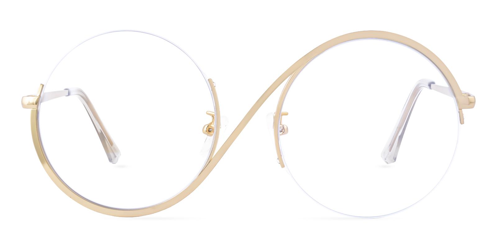 Nightshade Gold Metal Eyeglasses , SpringHinges , NosePads Frames from ABBE Glasses