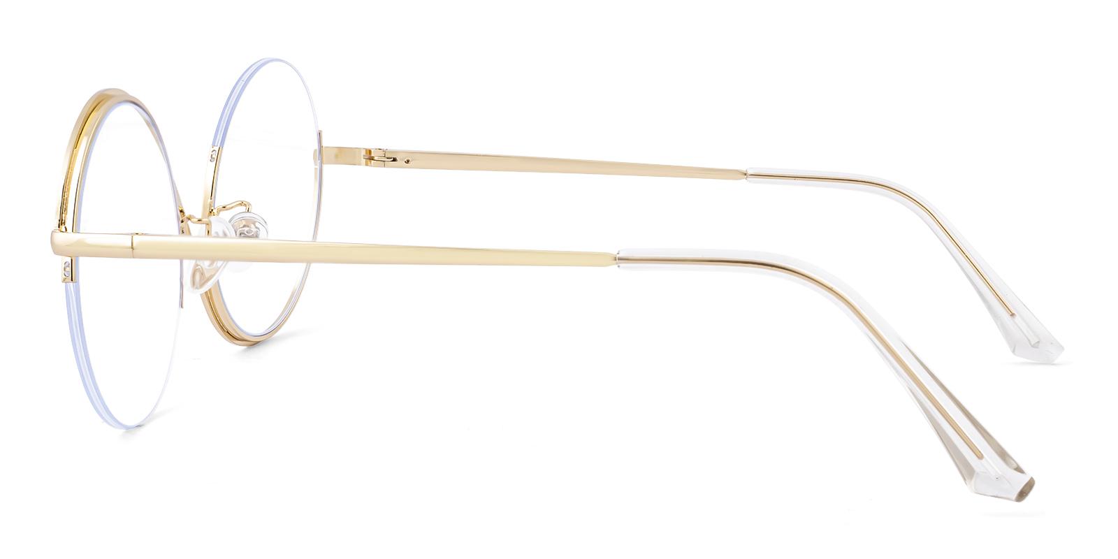 Nightshade Gold Metal Eyeglasses , SpringHinges , NosePads Frames from ABBE Glasses