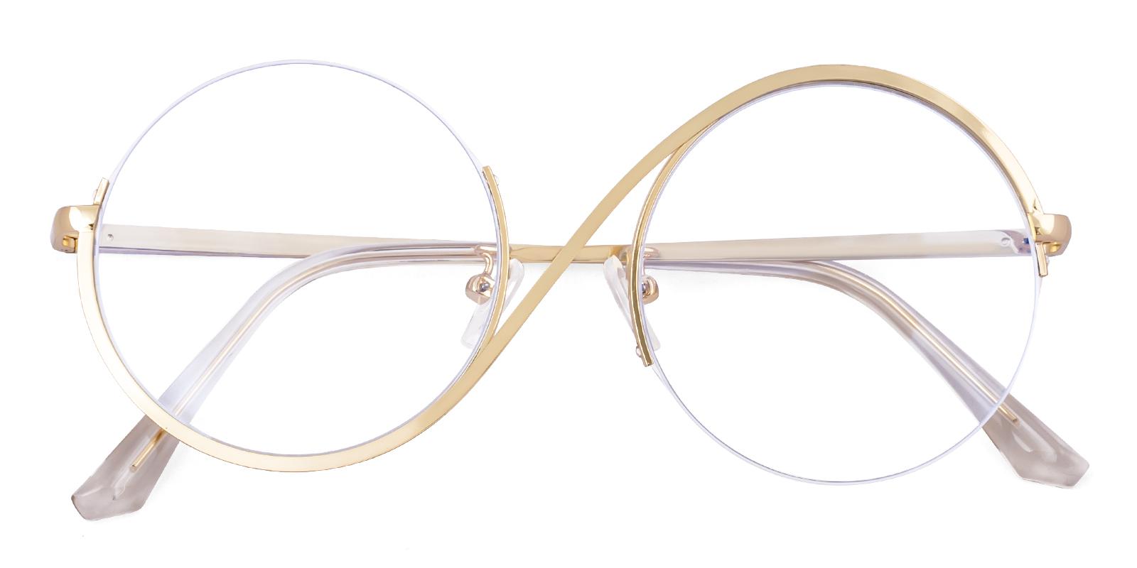 Nightshade Gold Metal Eyeglasses , SpringHinges , NosePads Frames from ABBE Glasses