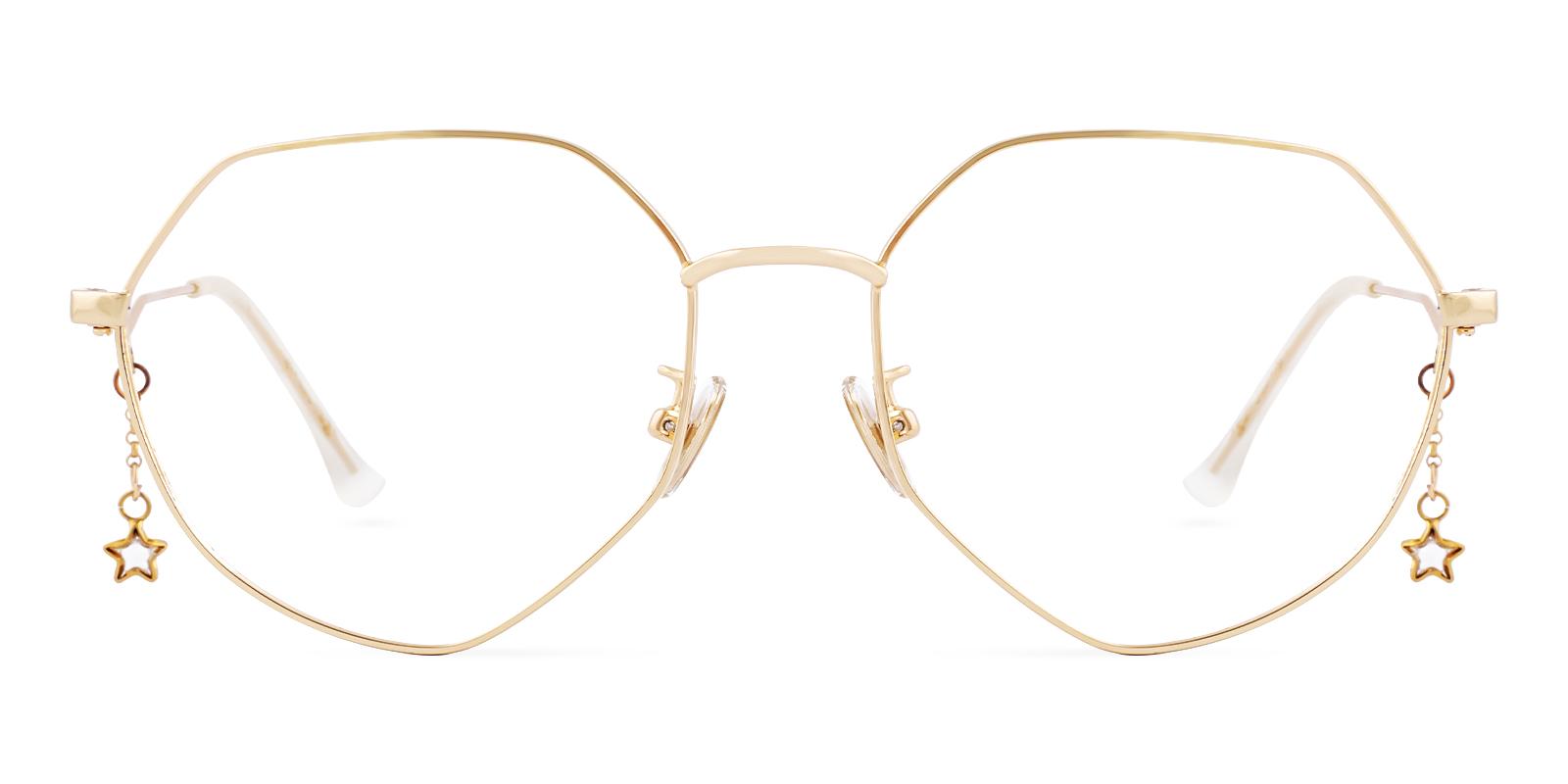 Aforetime Gold Metal Eyeglasses , Lightweight , NosePads Frames from ABBE Glasses