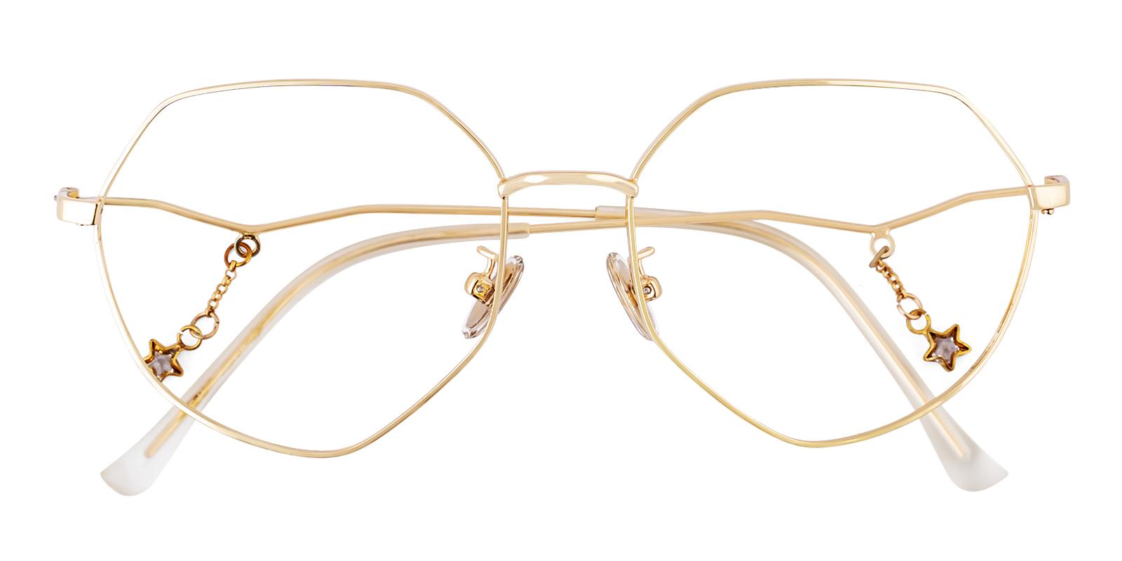 Aforetime Gold Metal Eyeglasses , Lightweight , NosePads Frames from ABBE Glasses