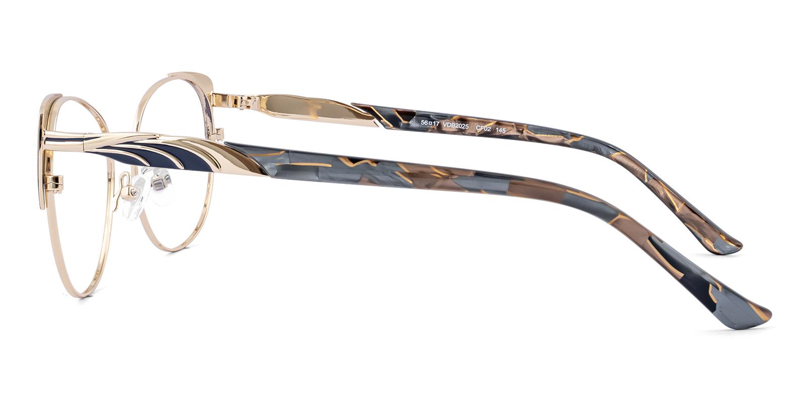 Dotard Gold Metal Eyeglasses , NosePads Frames from ABBE Glasses