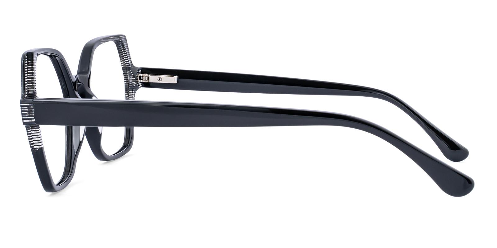 Deem Black Acetate Eyeglasses , SpringHinges , UniversalBridgeFit Frames from ABBE Glasses