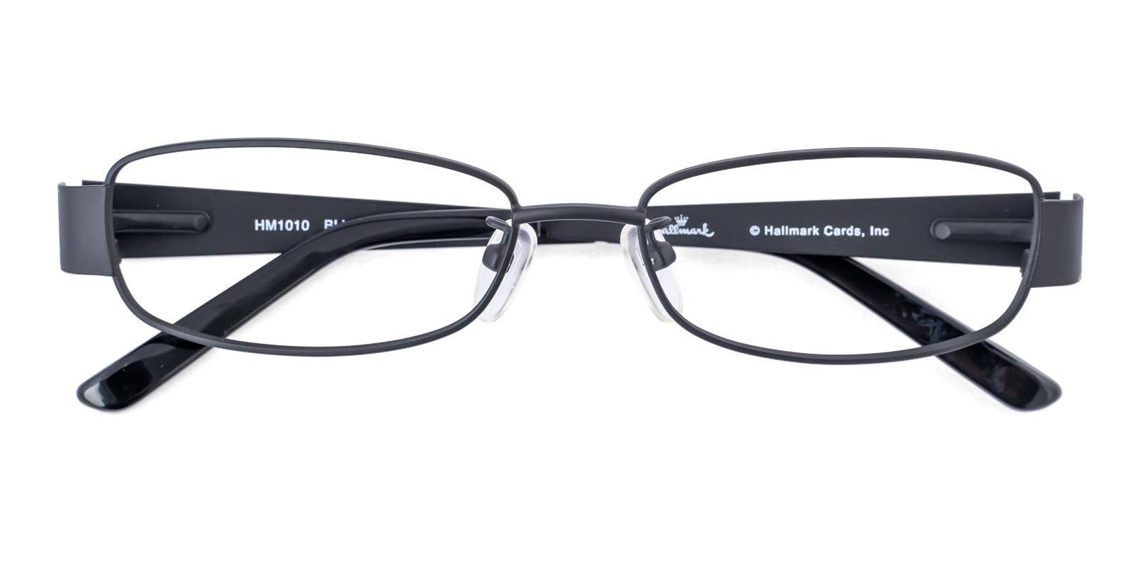 Embrasure Matte-black Metal Eyeglasses , SpringHinges , NosePads Frames from ABBE Glasses