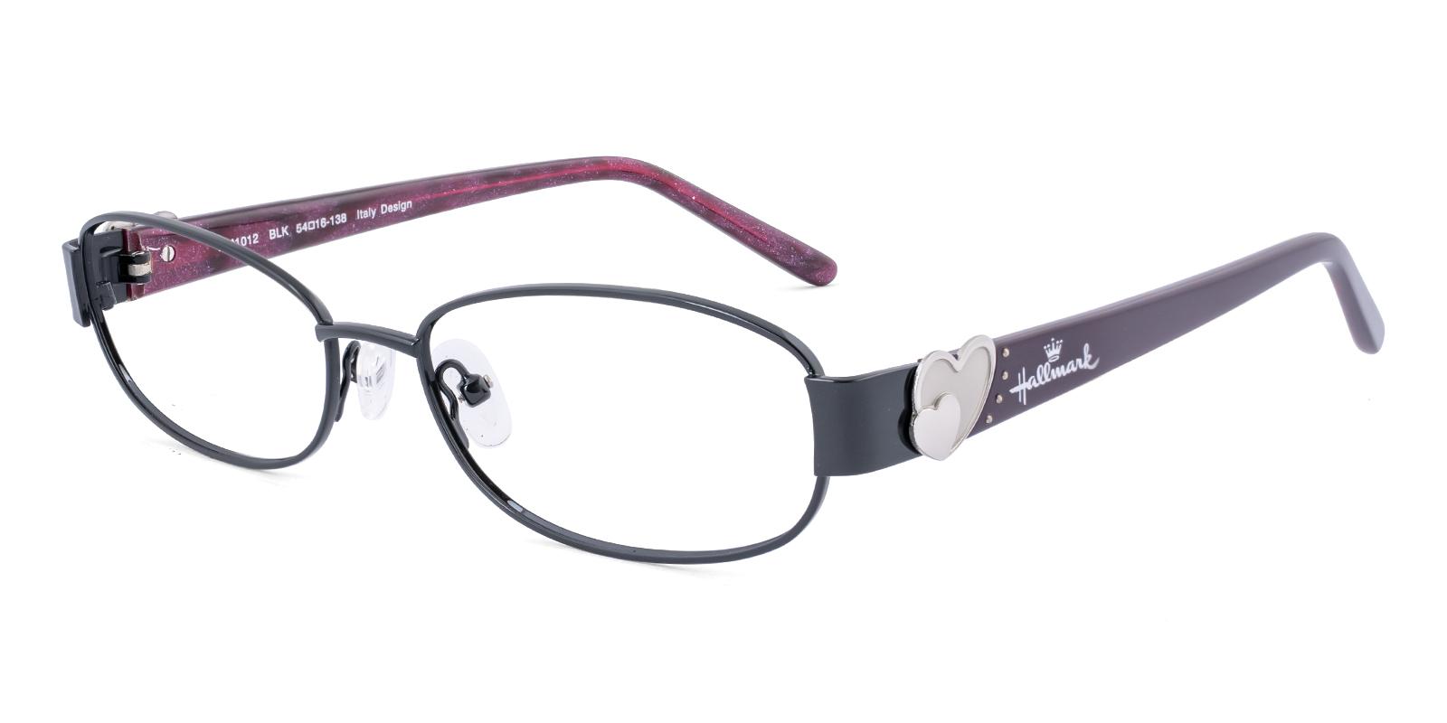 Muster Black Acetate , Metal Eyeglasses , NosePads Frames from ABBE Glasses