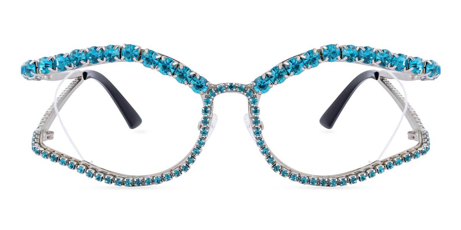 Fastness Blue Metal Eyeglasses , NosePads Frames from ABBE Glasses