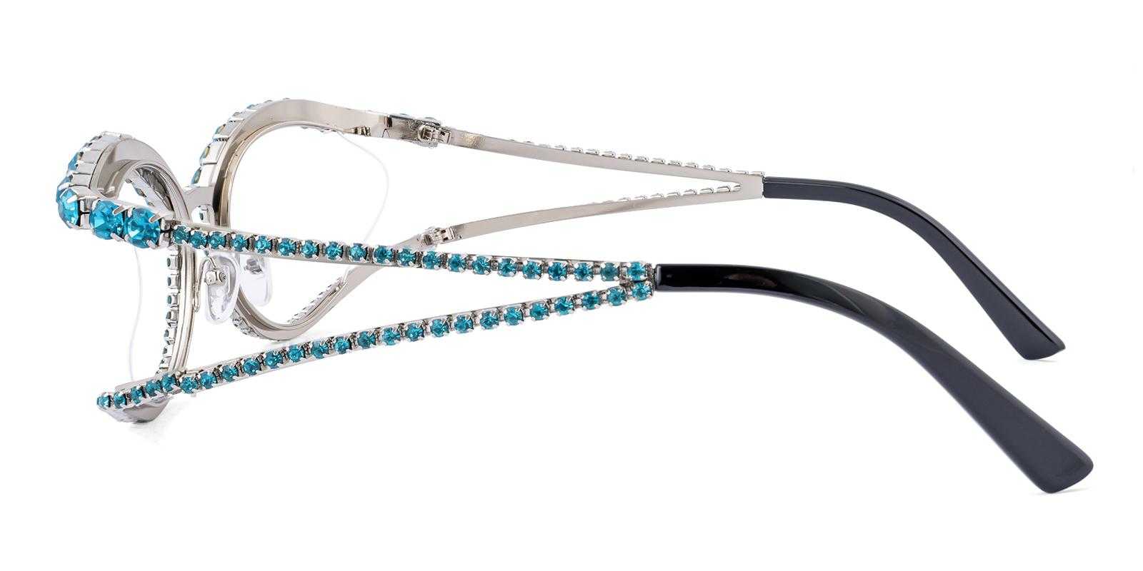 Fastness Blue Metal Eyeglasses , NosePads Frames from ABBE Glasses