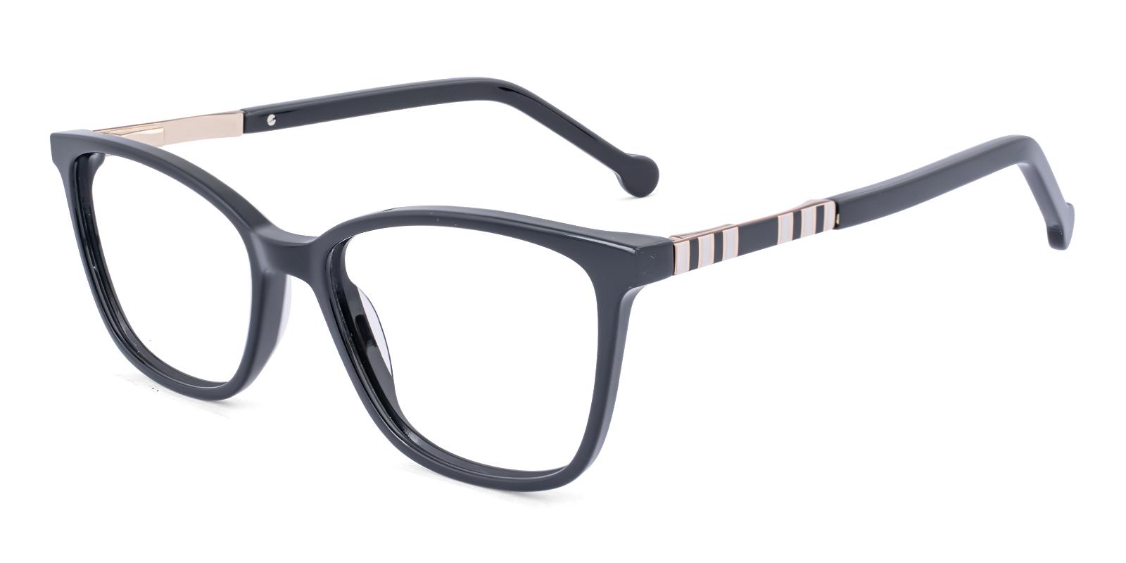 Cob Black Acetate Eyeglasses , UniversalBridgeFit Frames from ABBE Glasses