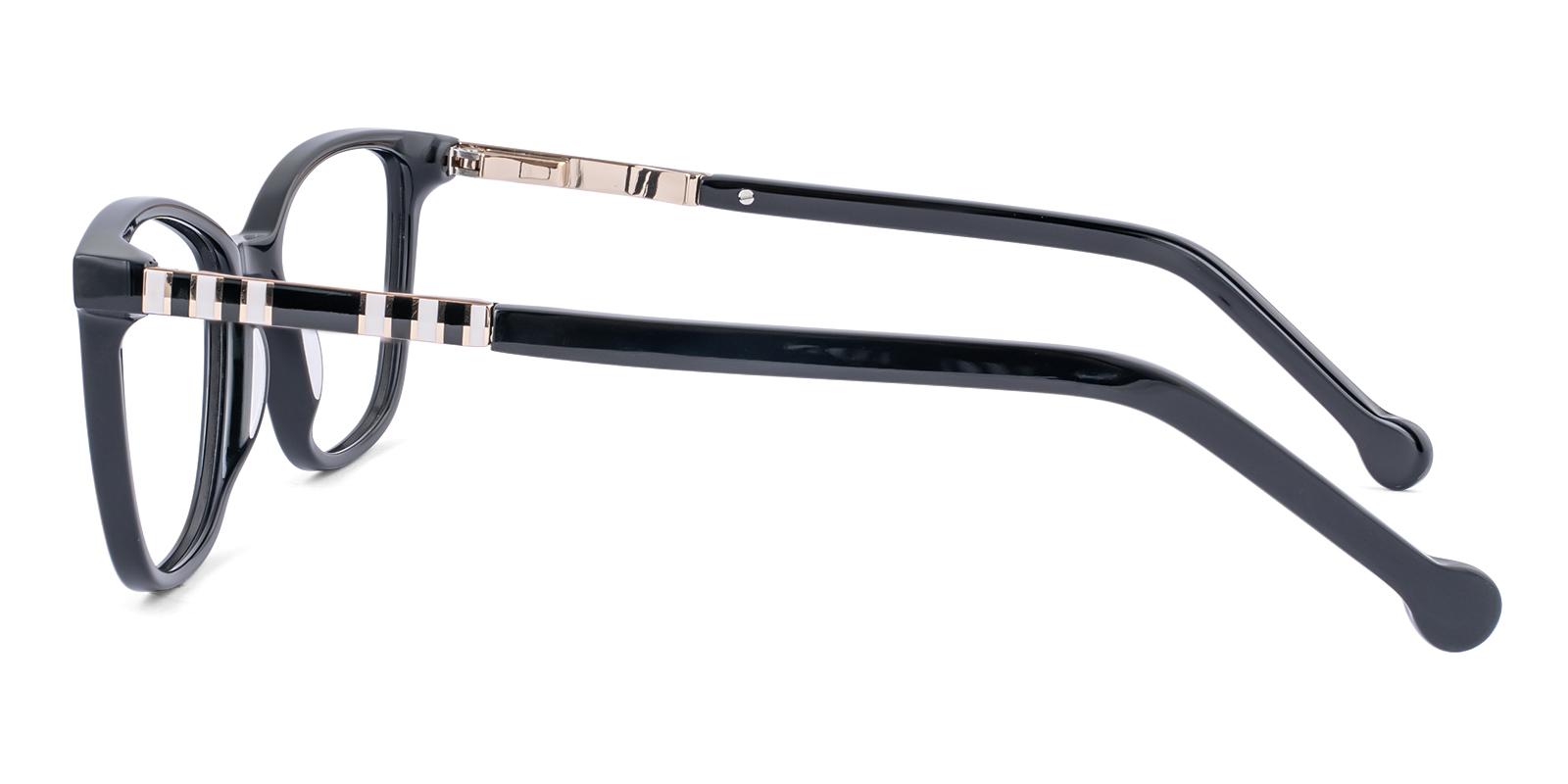 Cob Black Acetate Eyeglasses , UniversalBridgeFit Frames from ABBE Glasses