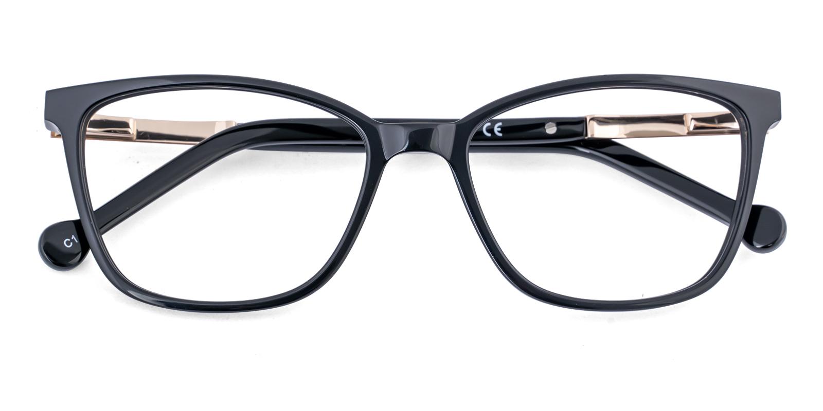 Cob Black Acetate Eyeglasses , UniversalBridgeFit Frames from ABBE Glasses