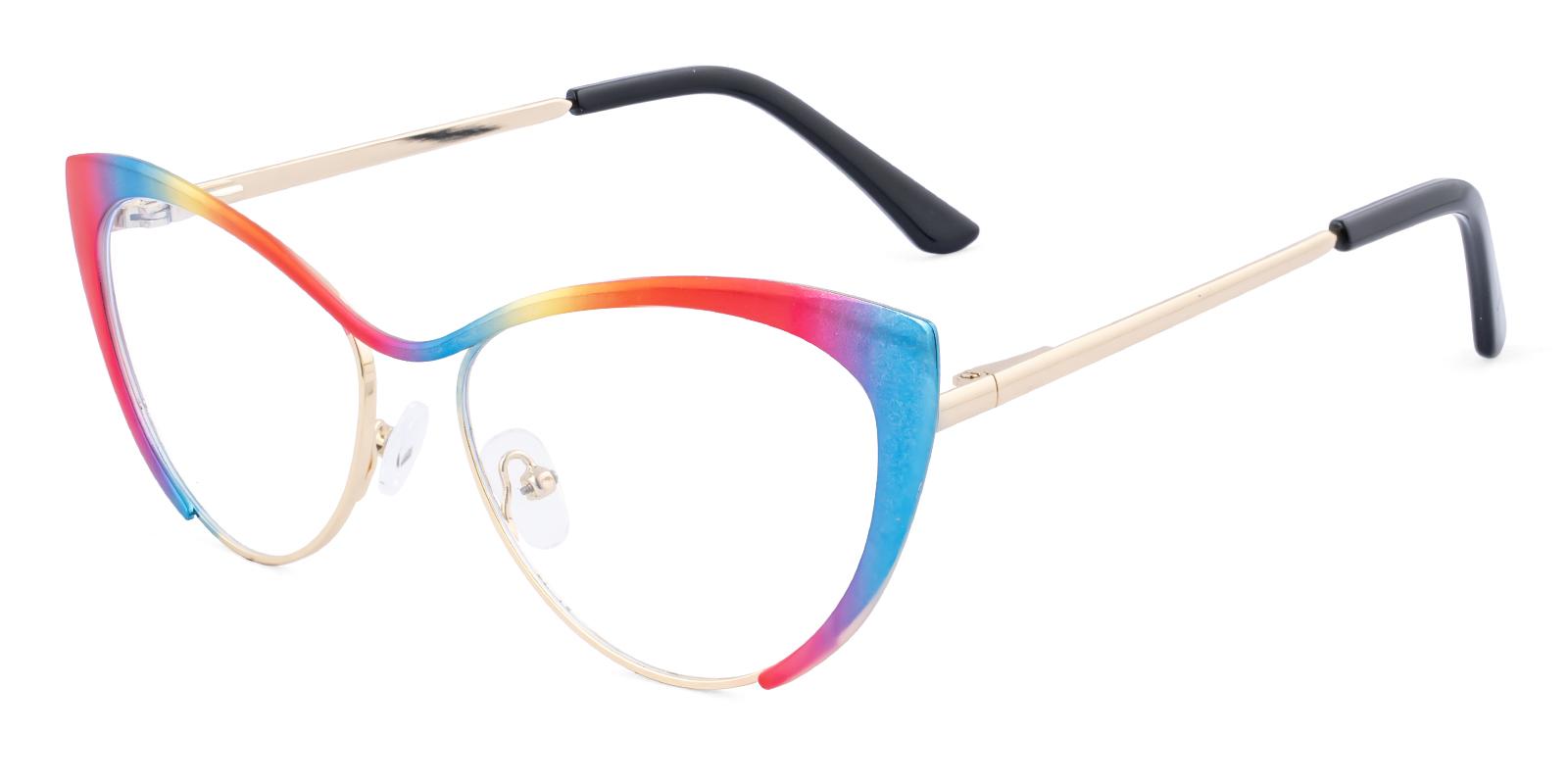 Eyot Multicolor Metal Eyeglasses , SpringHinges , NosePads Frames from ABBE Glasses