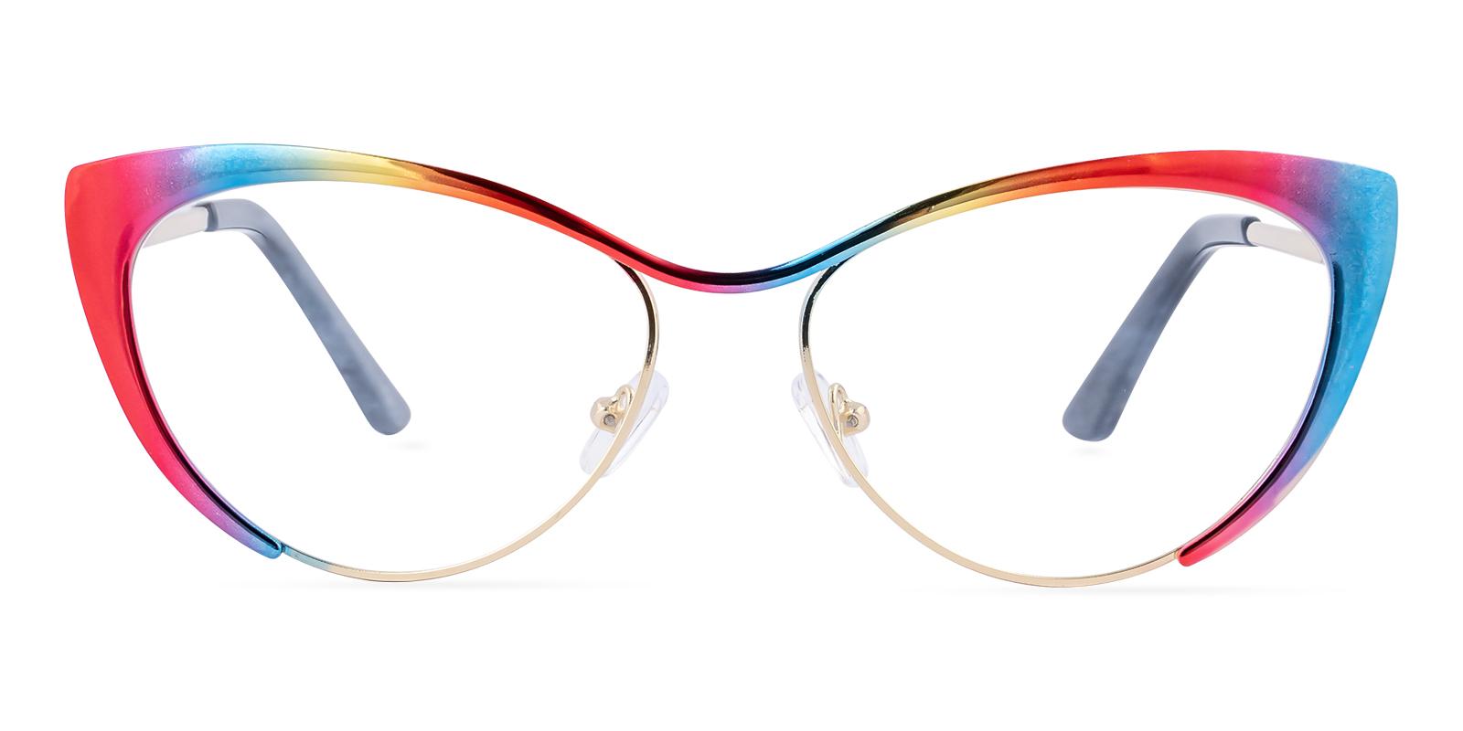 Eyot Multicolor Metal Eyeglasses , SpringHinges , NosePads Frames from ABBE Glasses