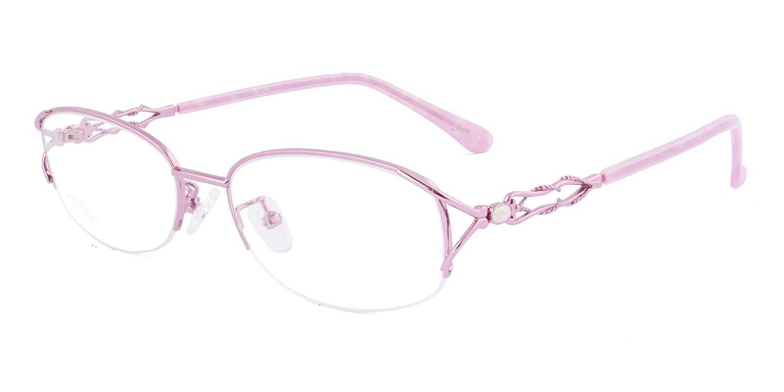 Save Pink Metal Eyeglasses , NosePads Frames from ABBE Glasses