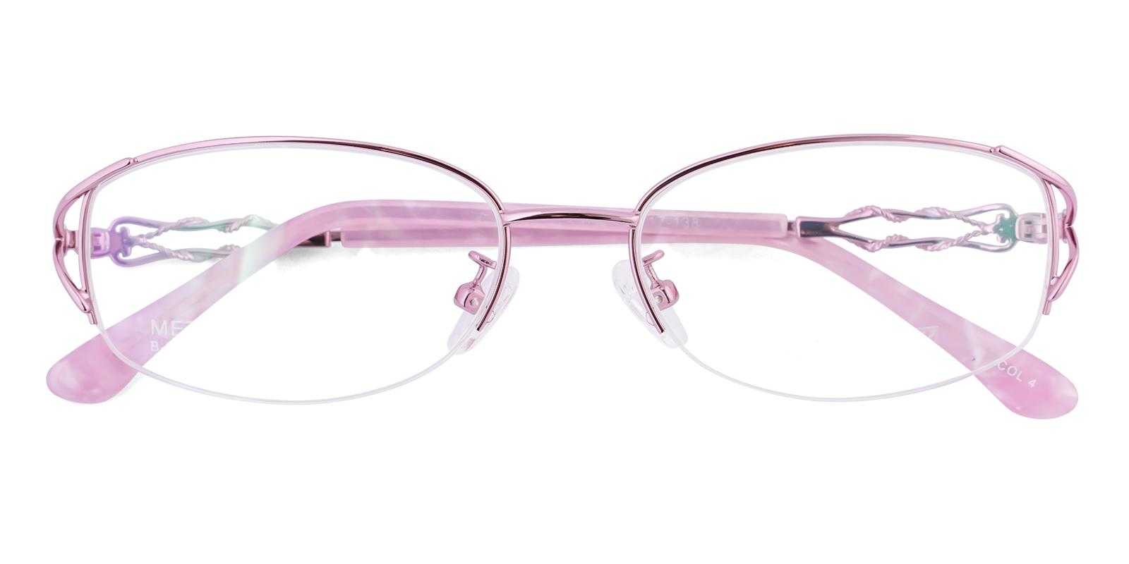 Save Pink Metal Eyeglasses , NosePads Frames from ABBE Glasses