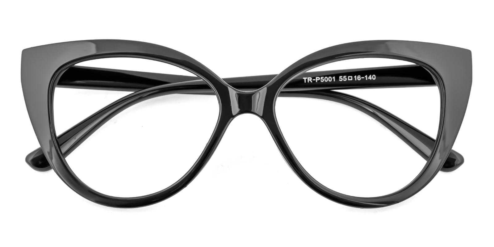 Sprent Black Acetate Eyeglasses , UniversalBridgeFit Frames from ABBE Glasses