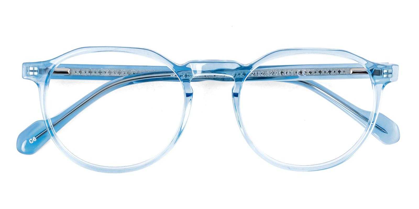 Forward Blue Acetate Eyeglasses , SpringHinges , UniversalBridgeFit Frames from ABBE Glasses