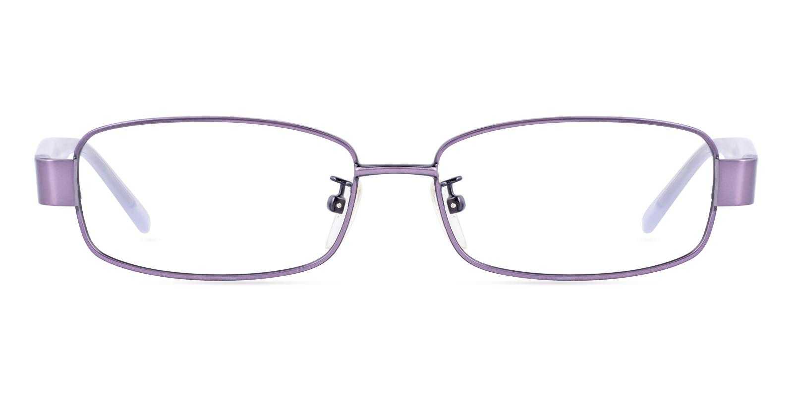 Astony Purple Metal Eyeglasses , SpringHinges , NosePads Frames from ABBE Glasses