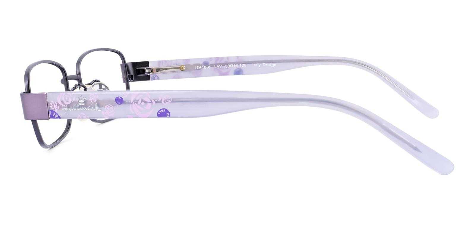 Astony Purple Metal Eyeglasses , SpringHinges , NosePads Frames from ABBE Glasses