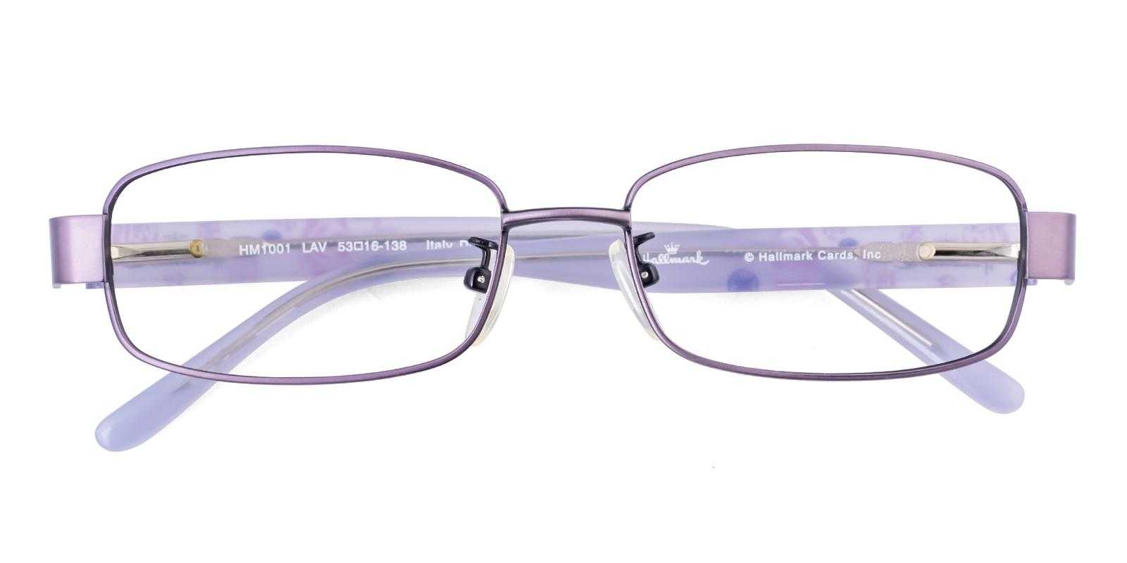 Astony Purple Metal Eyeglasses , SpringHinges , NosePads Frames from ABBE Glasses