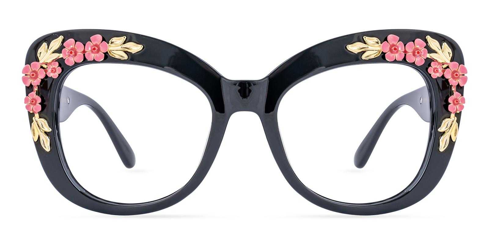 Brood Black Acetate Eyeglasses , UniversalBridgeFit Frames from ABBE Glasses