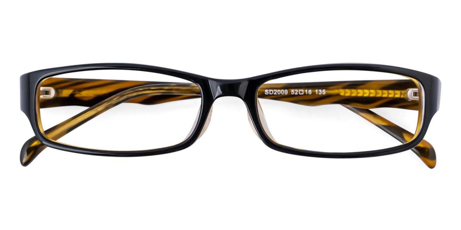 Midge Black Acetate Eyeglasses , UniversalBridgeFit Frames from ABBE Glasses