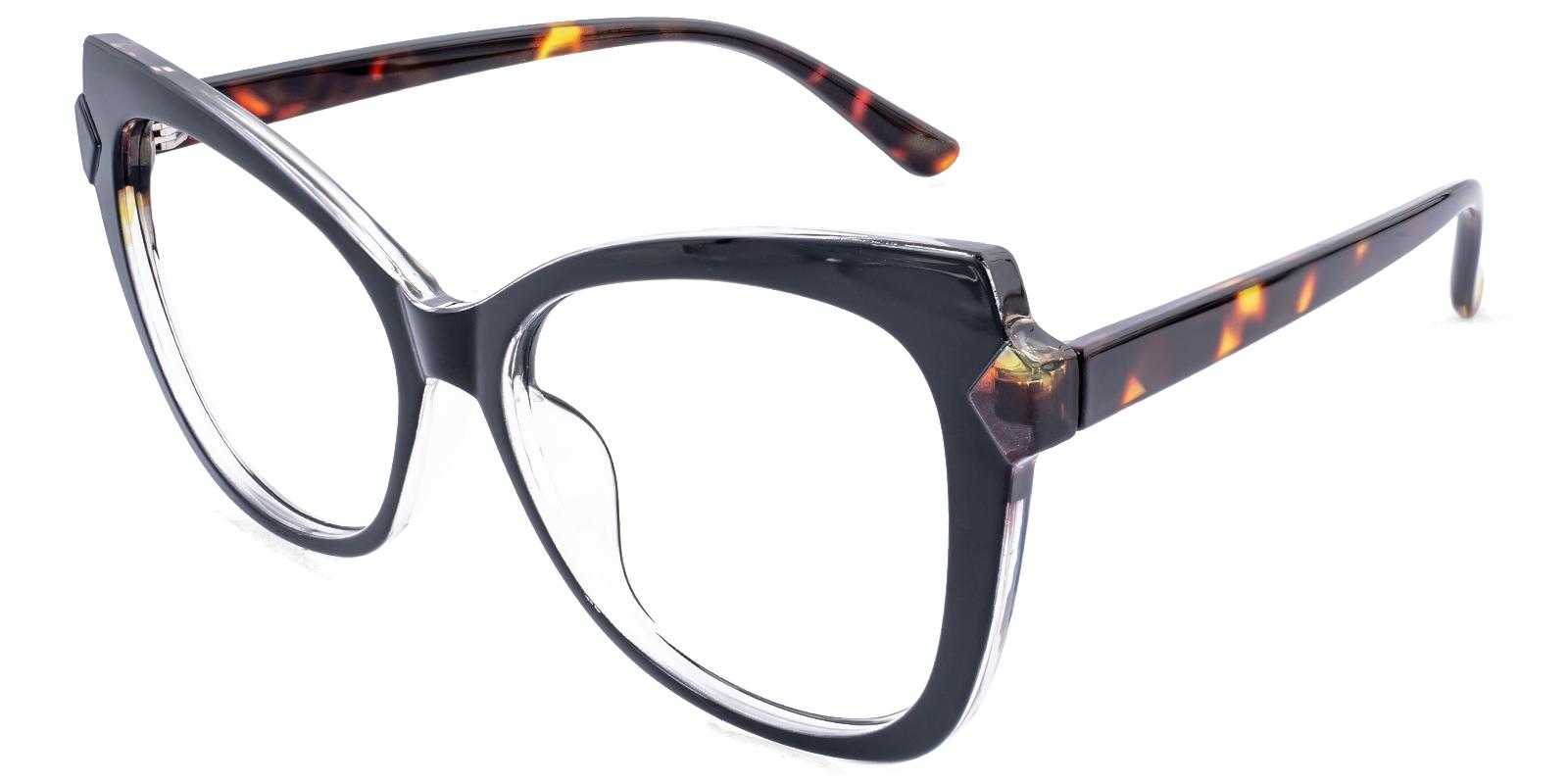 Garner Black Acetate Eyeglasses , UniversalBridgeFit Frames from ABBE Glasses