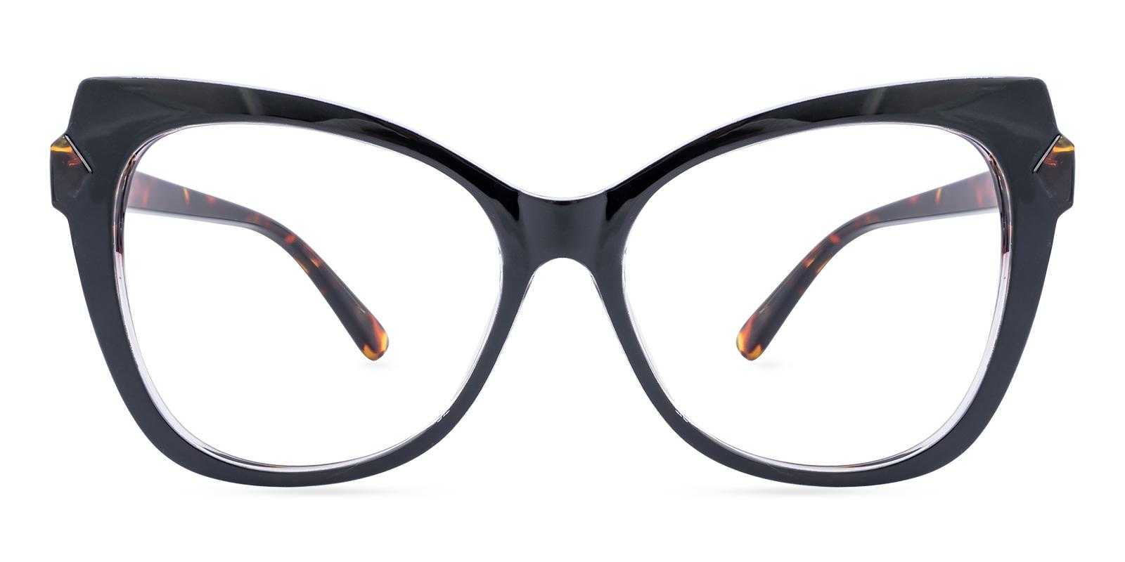 Garner Black Acetate Eyeglasses , UniversalBridgeFit Frames from ABBE Glasses