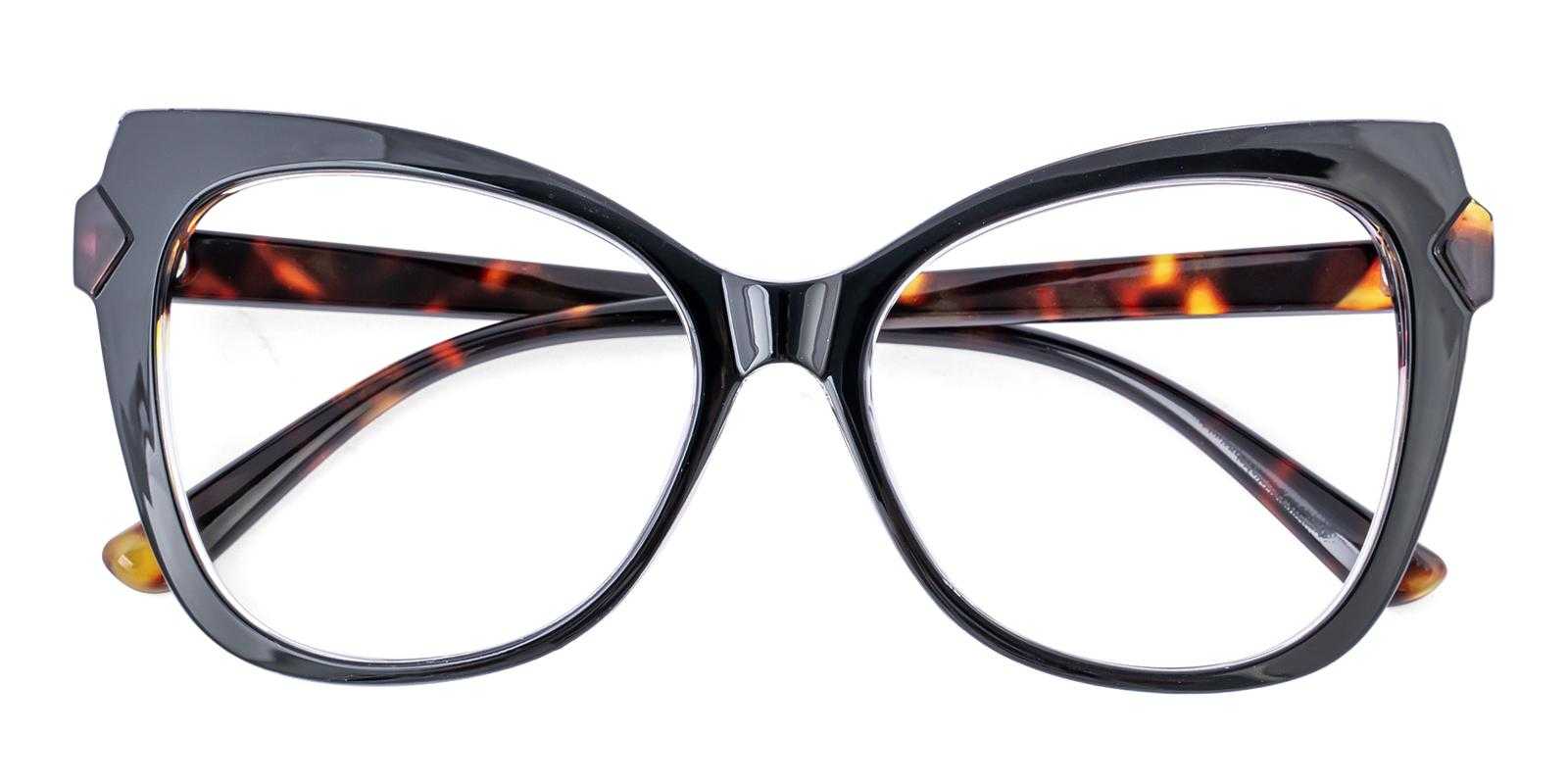 Garner Black Acetate Eyeglasses , UniversalBridgeFit Frames from ABBE Glasses