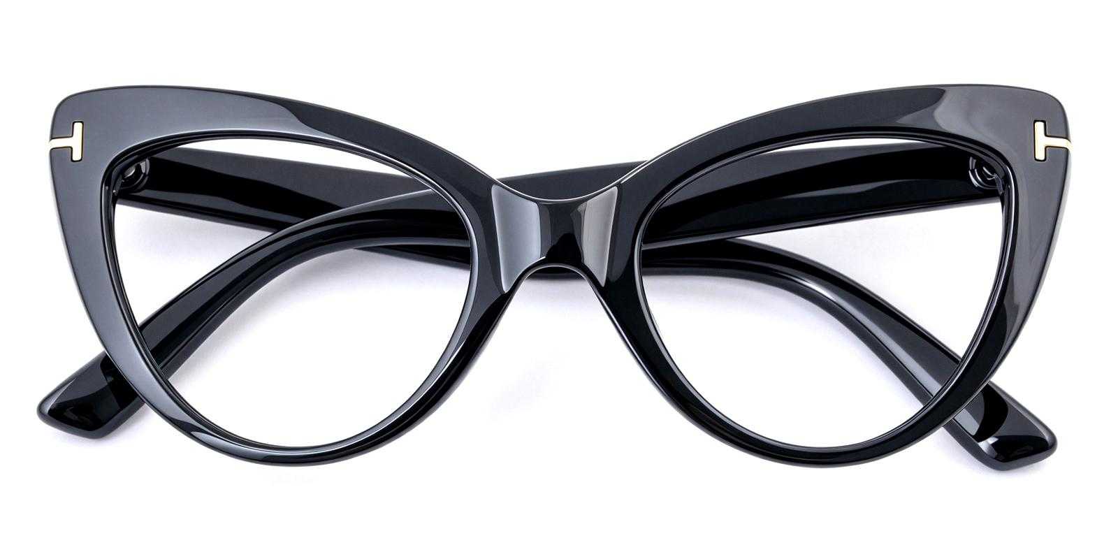 Besom Black Plastic Eyeglasses , UniversalBridgeFit Frames from ABBE Glasses