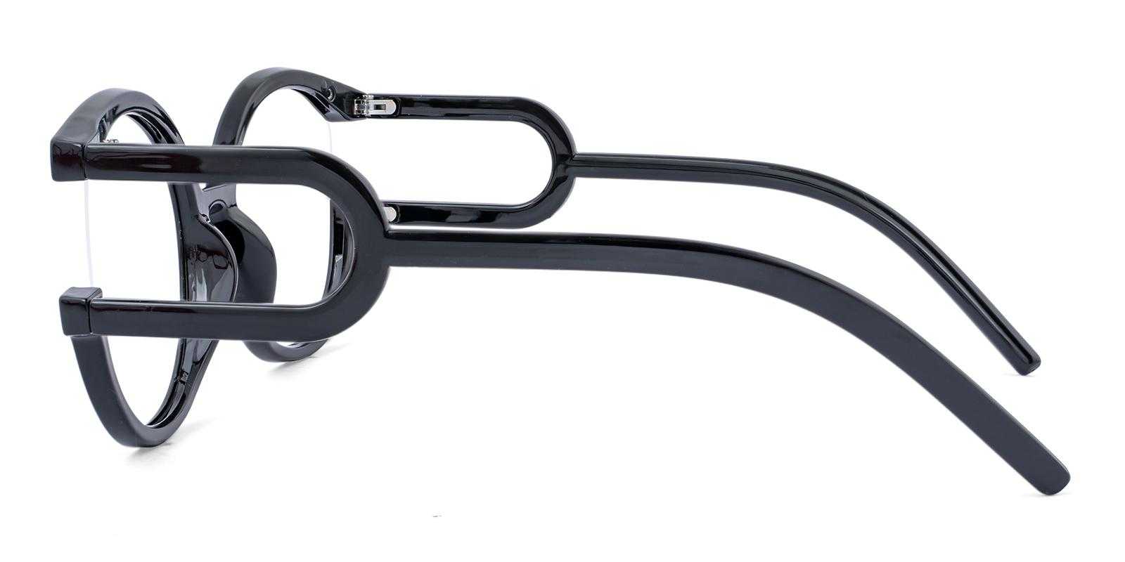 Descry Black Plastic Eyeglasses , UniversalBridgeFit Frames from ABBE Glasses