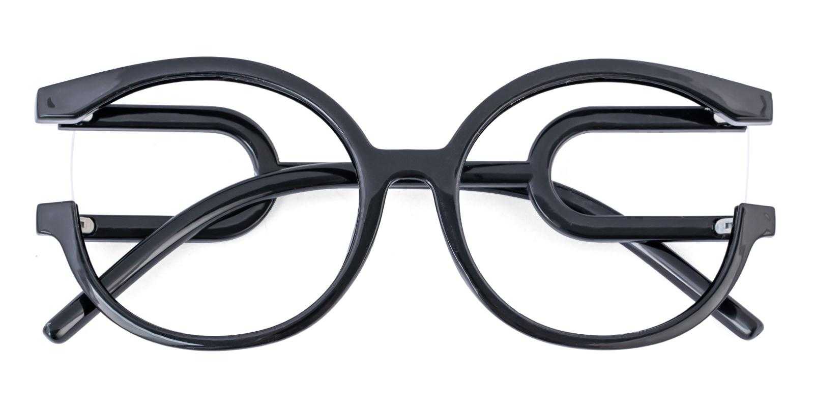 Descry Black Plastic Eyeglasses , UniversalBridgeFit Frames from ABBE Glasses