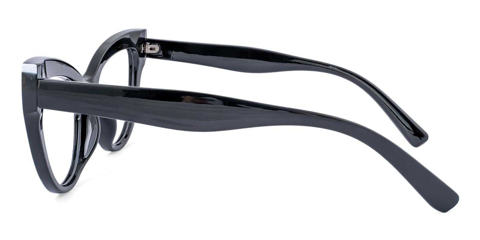 Stricken Black Plastic Eyeglasses , UniversalBridgeFit Frames from ABBE Glasses