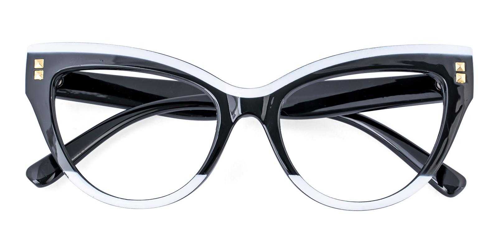 Stricken Black Plastic Eyeglasses , UniversalBridgeFit Frames from ABBE Glasses