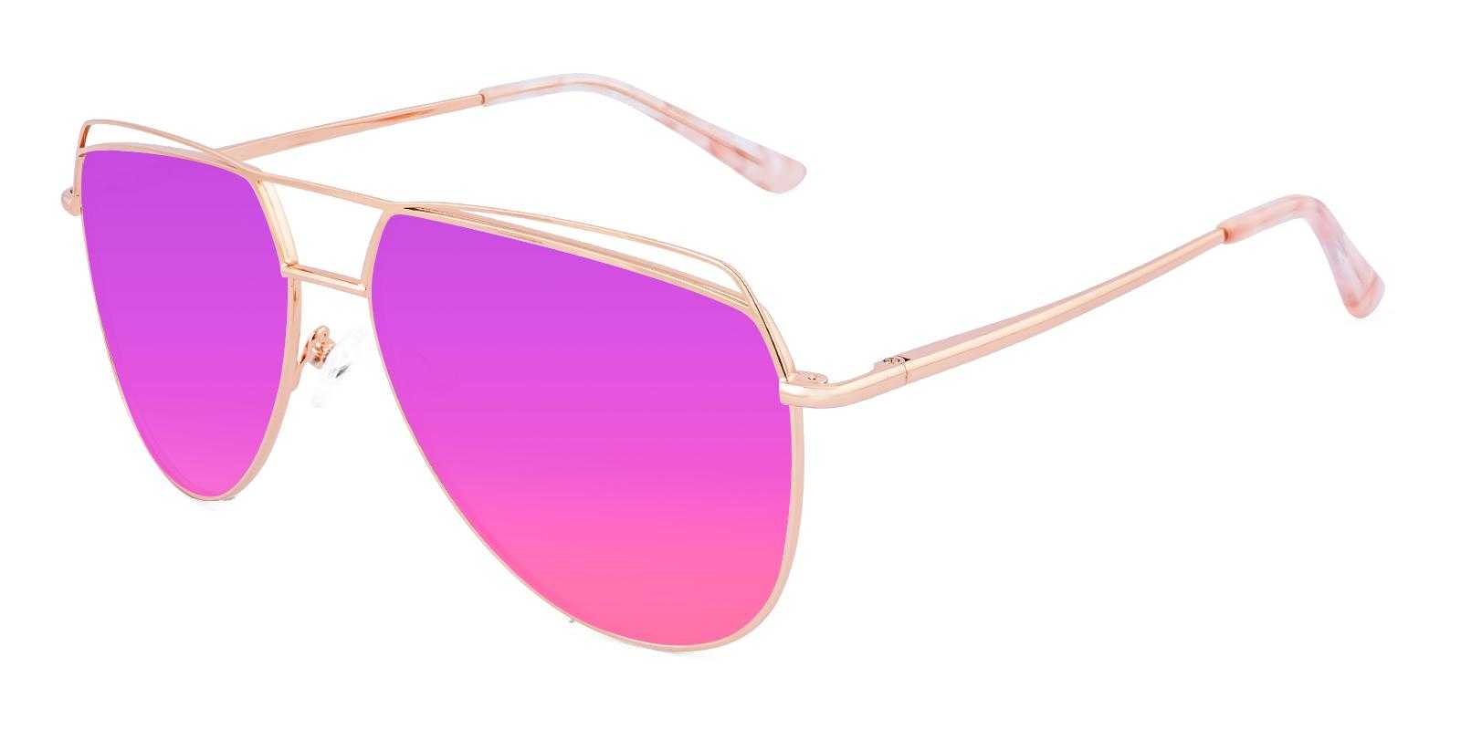 Tors Pink Metal SpringHinges , Sunglasses , NosePads Frames from ABBE Glasses