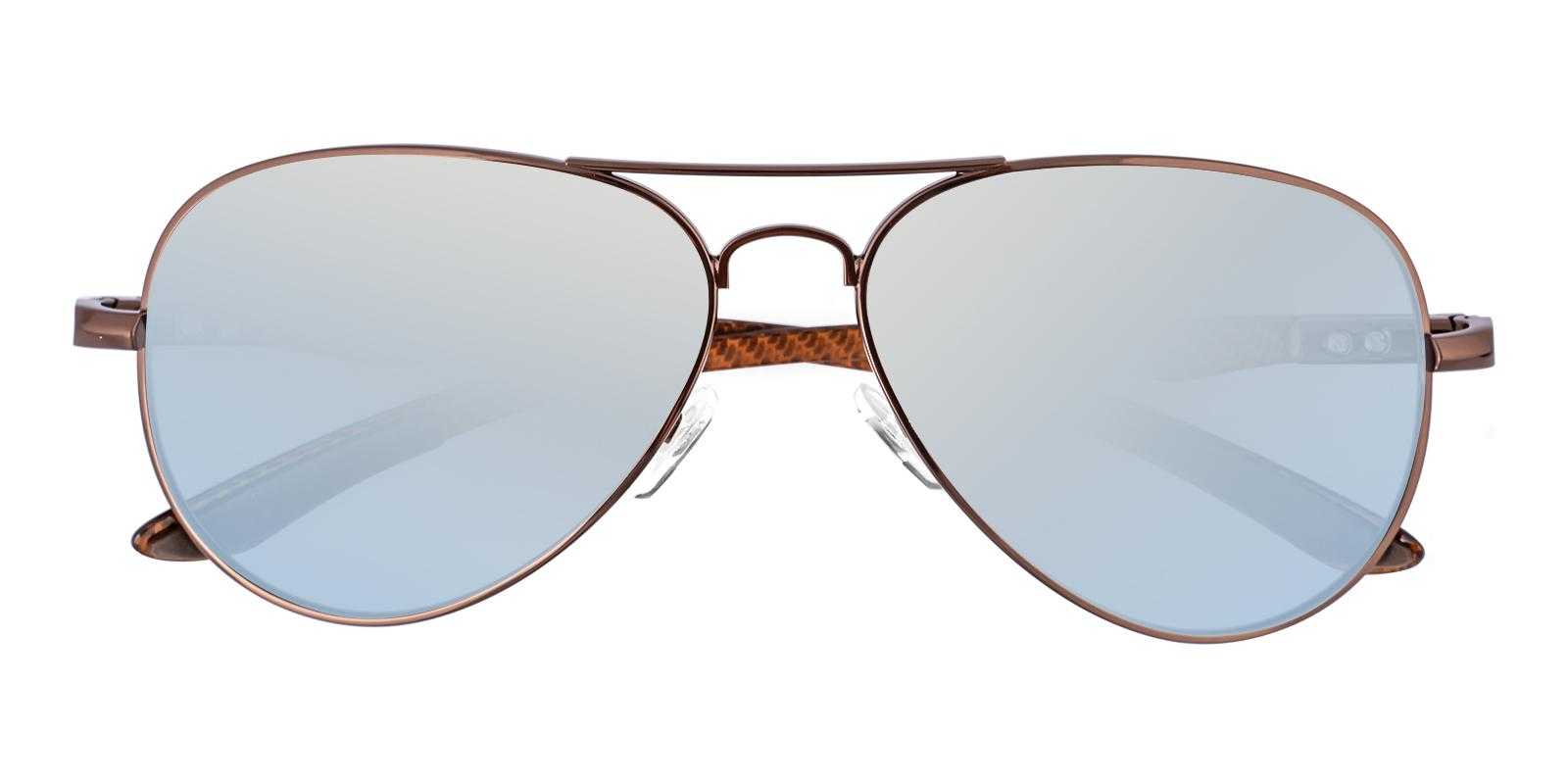 Belie Brown Metal Sunglasses , NosePads Frames from ABBE Glasses