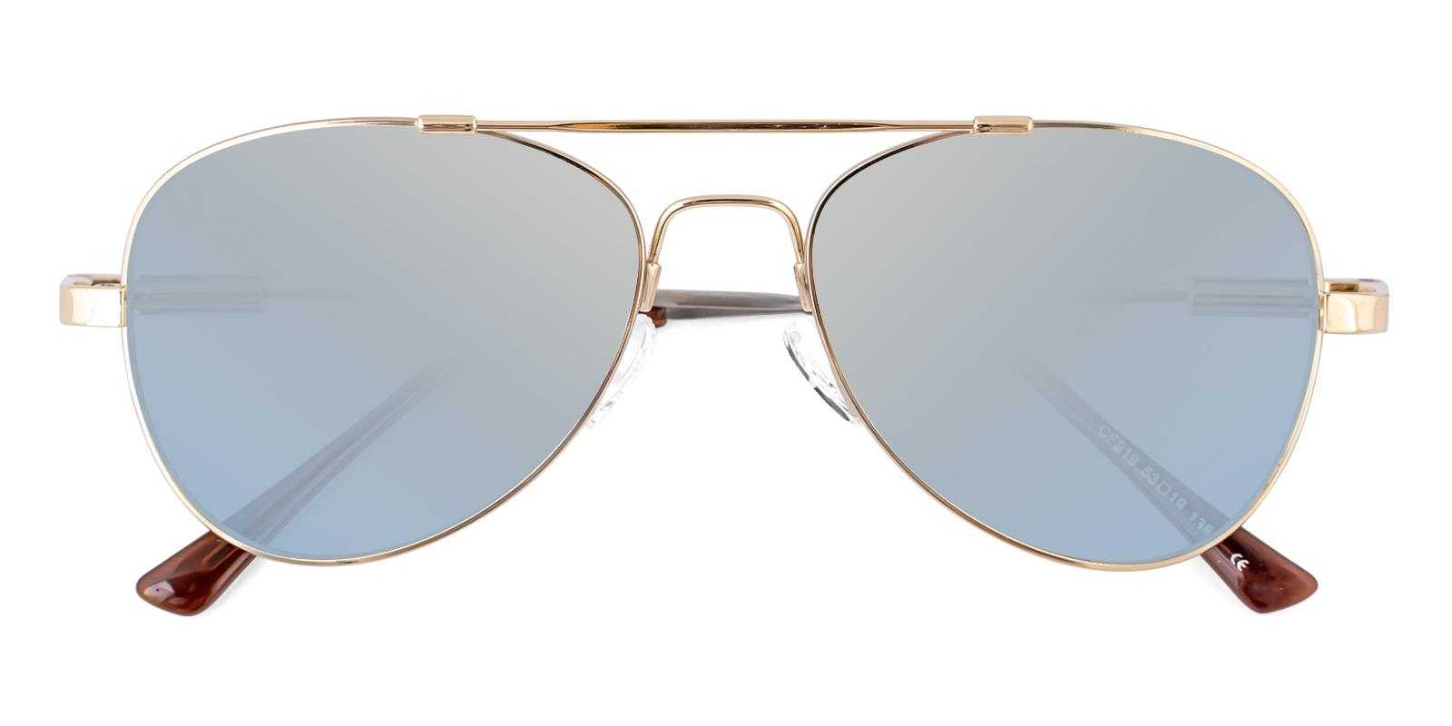 Obeisance Gold Metal Sunglasses , NosePads Frames from ABBE Glasses