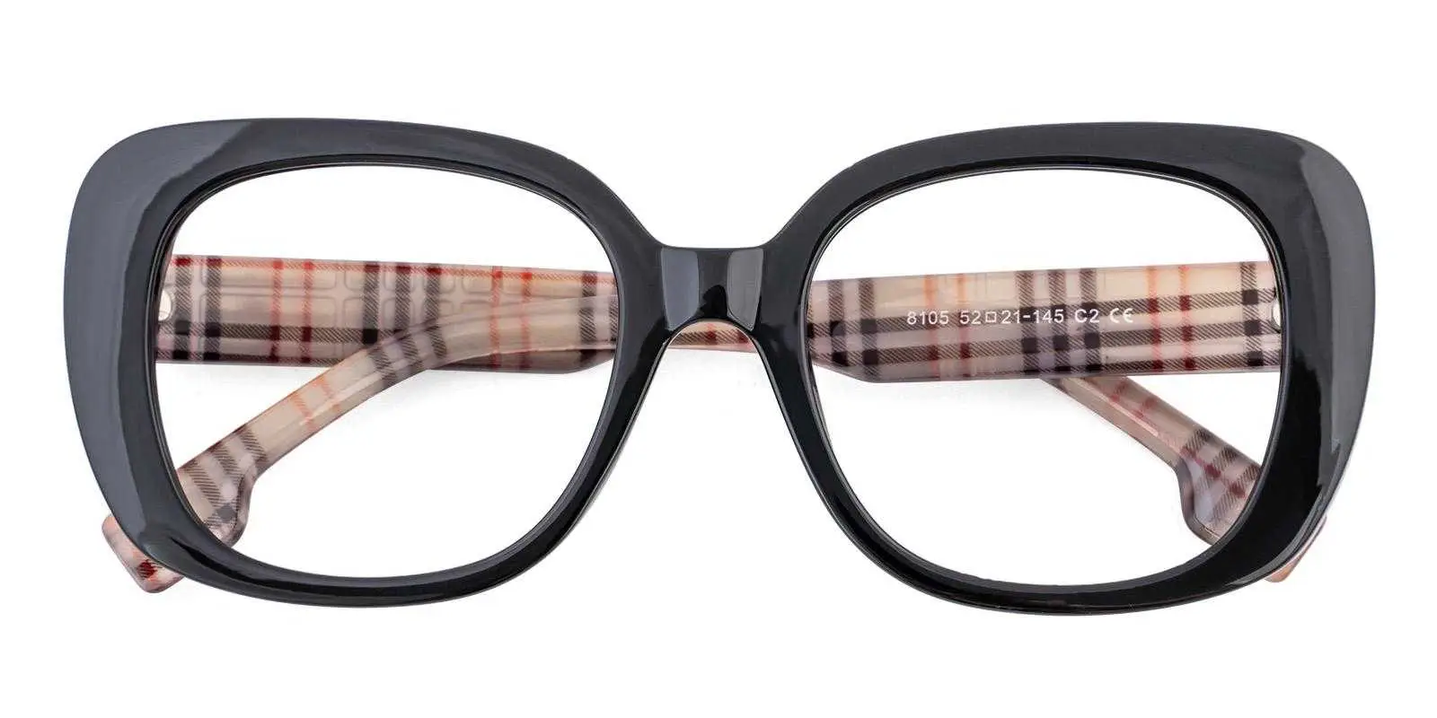 Corslet Black Acetate Eyeglasses , UniversalBridgeFit Frames from ABBE Glasses