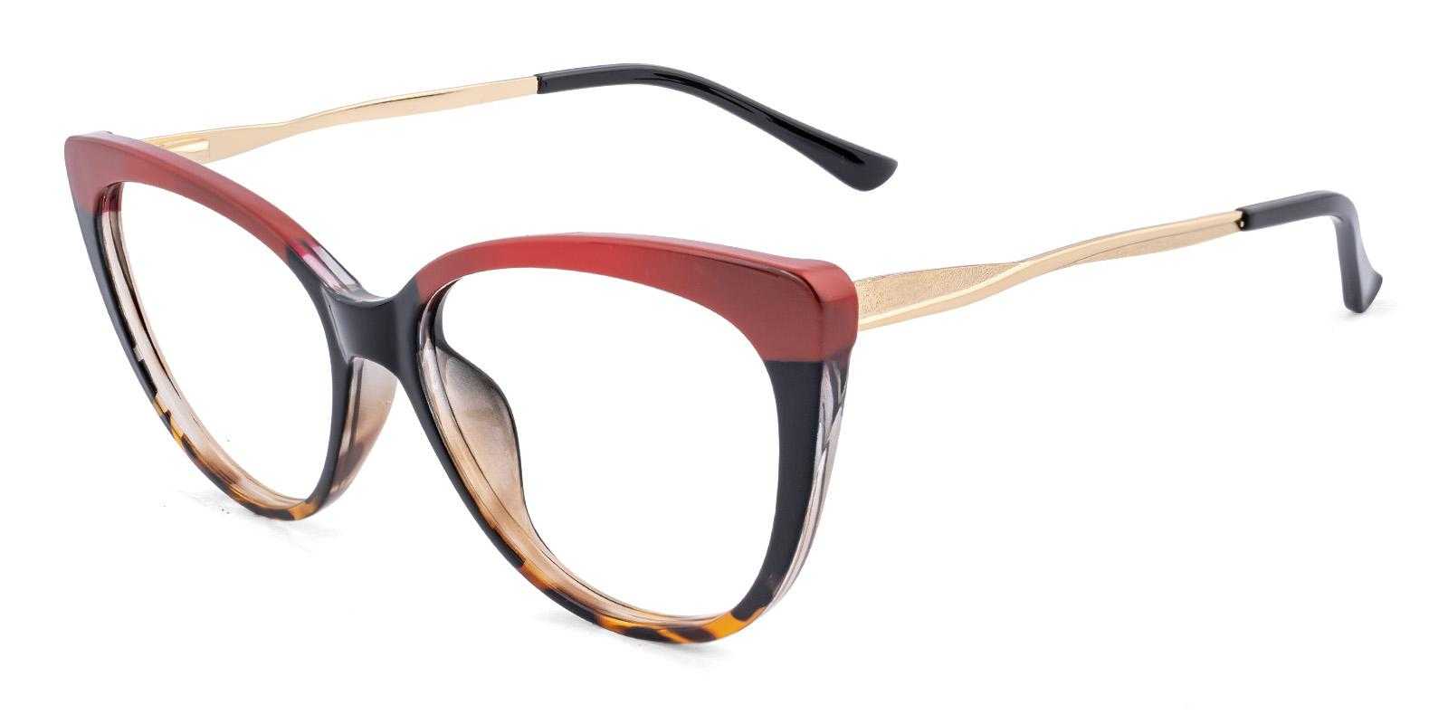 Sojourn Red Acetate Eyeglasses , SpringHinges , UniversalBridgeFit Frames from ABBE Glasses